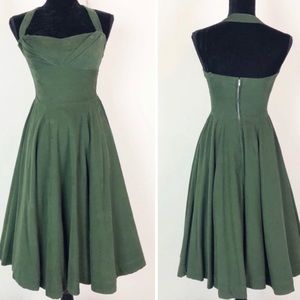 Anthropologie Girls of Savoy Corduroy Halter Strapless Dress